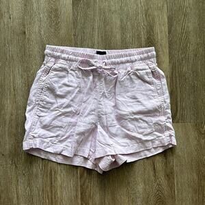 Gap Linen Blend Pull On Shorts XS Light Pink 3" Inseam Elastic Drawstring Waist